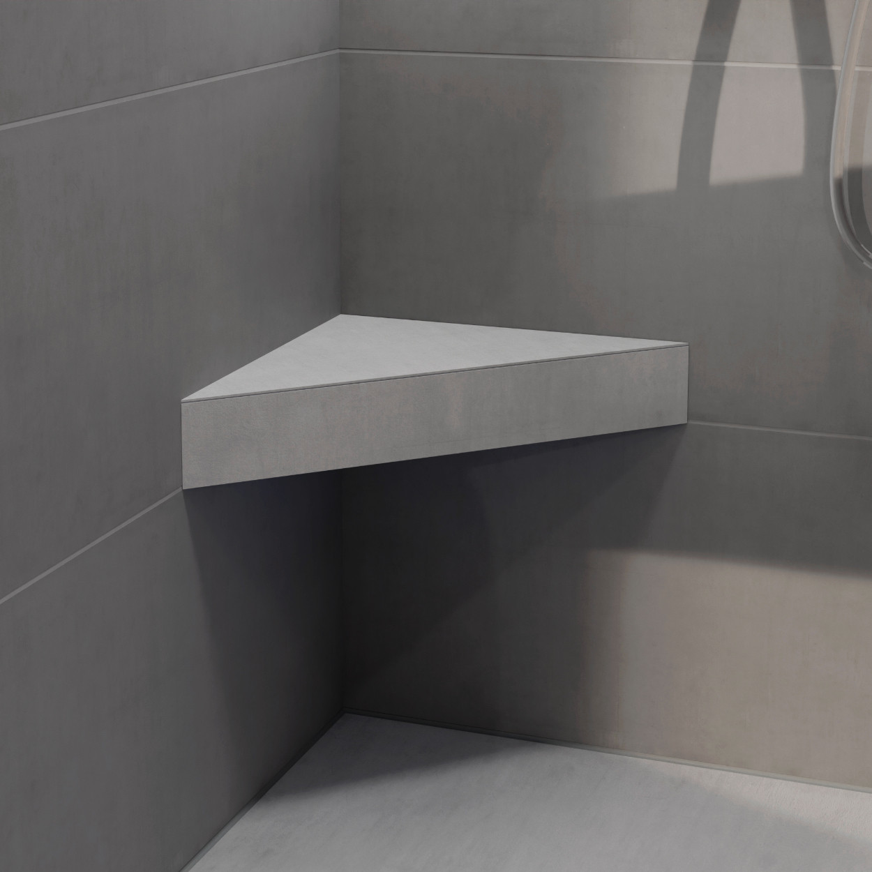 wedi Sanoasa Corner Shower Seat (wall-mounted)